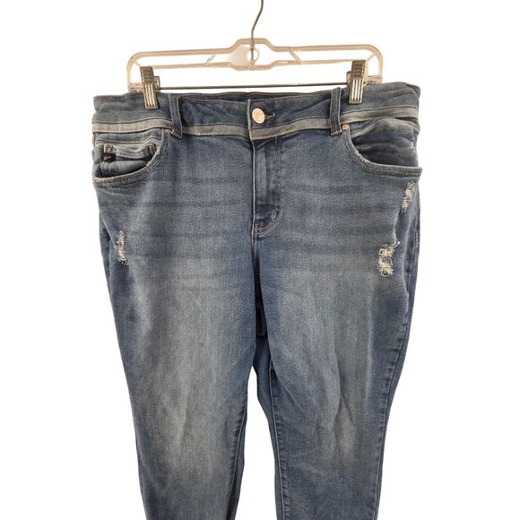 Kancun X Maureices Women's Straight Leg Denim Jeans Blue Size 18 Classic - Picture 3 of 7
